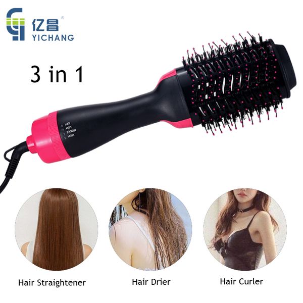 

electric straightening brush hair dryer hair straightener comb ionic curling brush