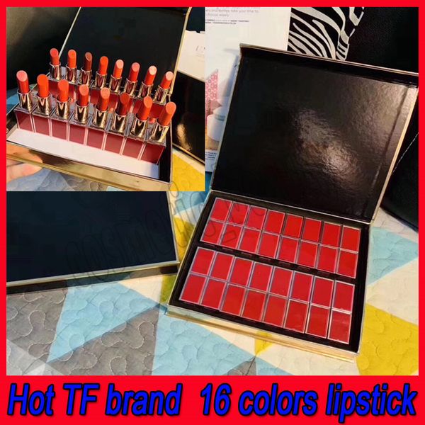 

Hot Famous T Brand 16шт. Помада в коробке, красный + черный + белый.