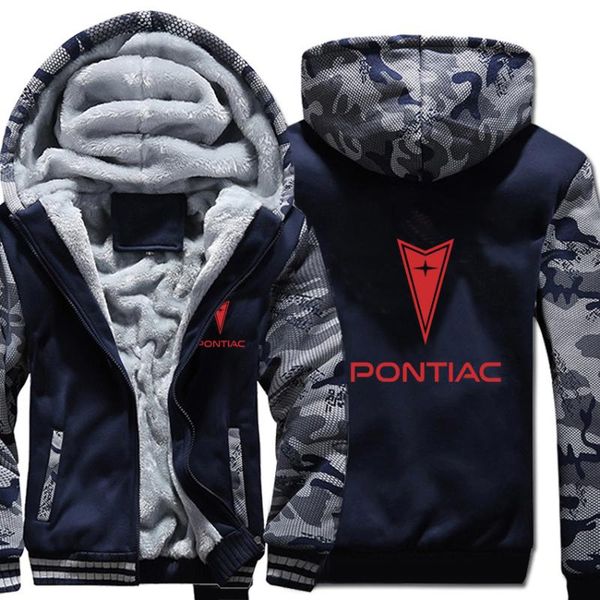 

favour life pontiac hoodies winter camouflage sleeve jacket men fleece pontiac sweatshirts, Black