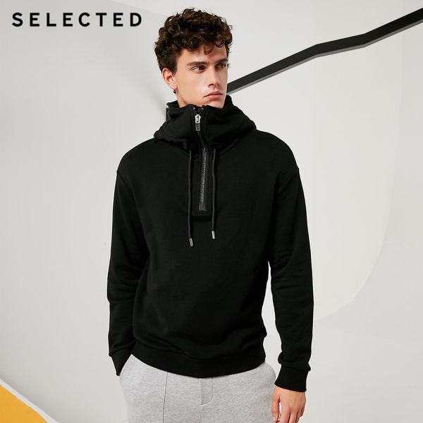 

men's 100% cotton zip-through hoodie s|41844d518, Black