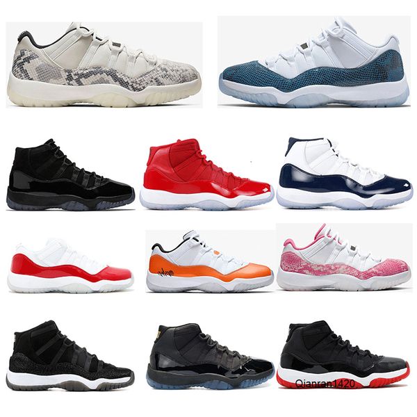 

2020 new arrivel mens basketball shoes 11s concord 23 45 light bone pink snakeskin gym-red womens trainers sports sneaker size 5.5-13