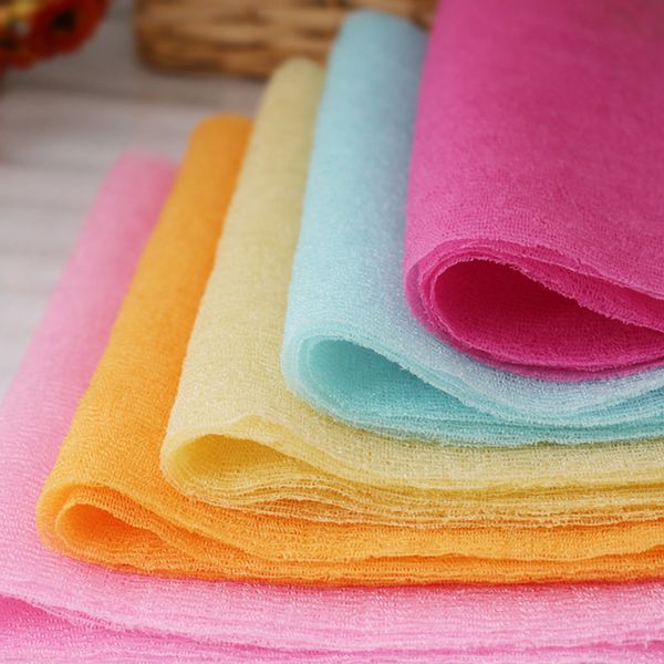 

exfoliating nylon scrubbing cloth towel bath shower body cleaning washing sponges scrubbers bathroom pool & accessorie tool
