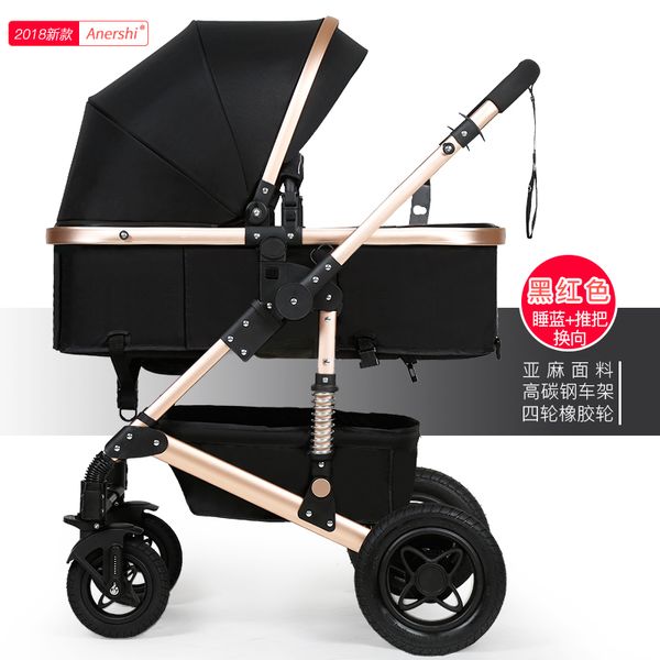 

высокий пейзаж детская коляска 2 в 1 легкий портативный складной прогулочной коляски для новорожденных коляски из алюминиевого сплава рама в