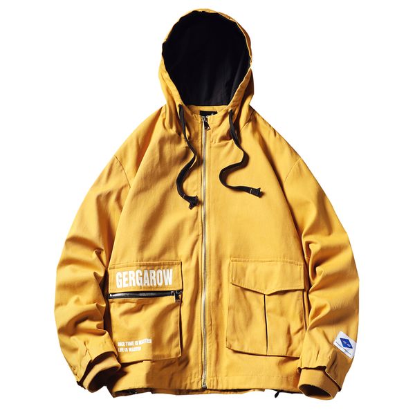 

autumn winter new cotton hooded bomber jackets fashion casual male tooling jacket windbreaker zipper coats brand clothing 5xl, Black;brown