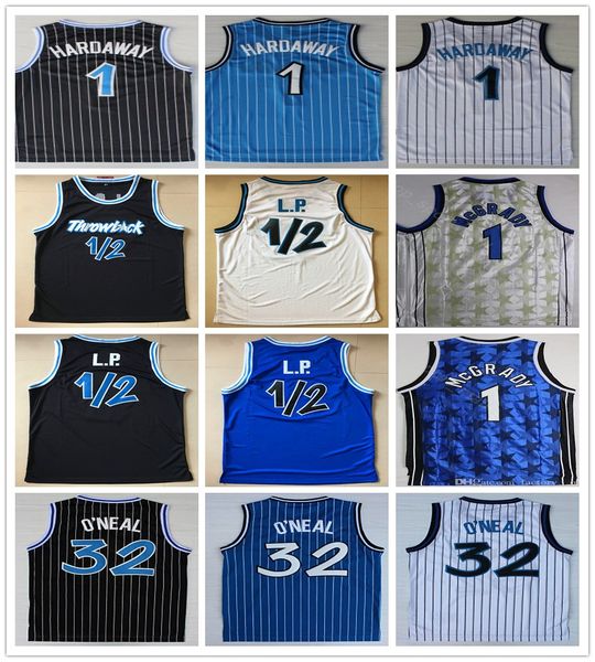 

old style stitched penny 1 hardaway jersey 1/2 lp blue white black color basketball shaquille 32 oneal o neal jerseys college shirts
