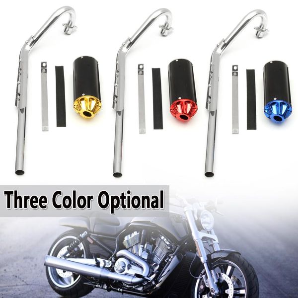 

universal motorcycle exhaust pipe system muffler 110 125cc 140cc performance cnc for xr50 crf50 pit dirt bike colorful