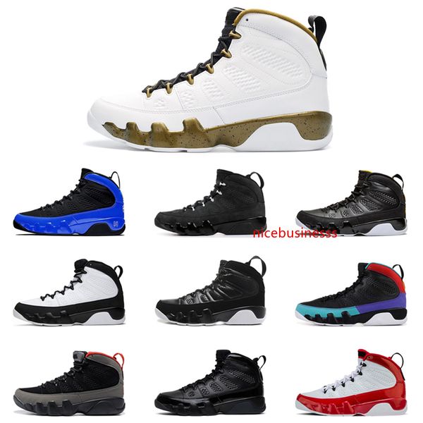

9 9s men og basketball shoes gym red bred unc racer blue space jace statue snakeskin black white mens trainers sports sneakers 7-13