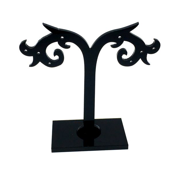 

50pcs/lot 80 * 80mm earrings acrylic display stand wheat-shaped jewelry display black z-052, Black;white