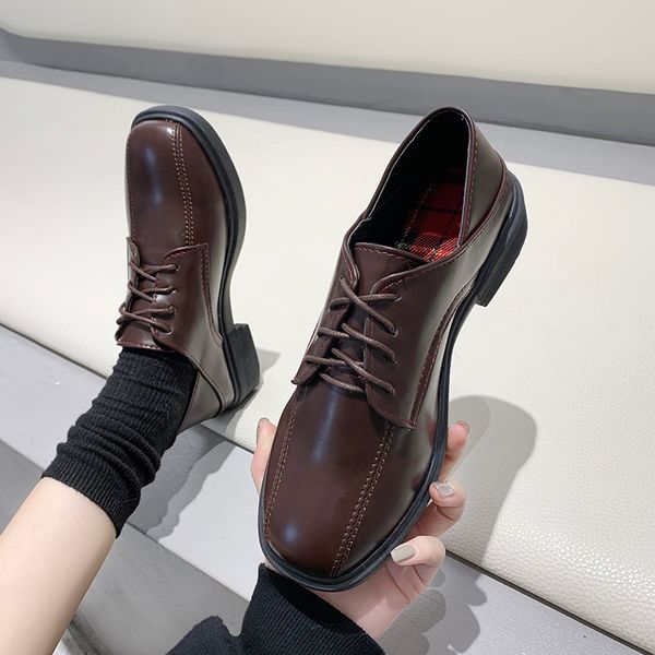 

shoes woman 2019 female footwear round toe oxfords women's all-match british style modis casual sneaker new summer dress, Black