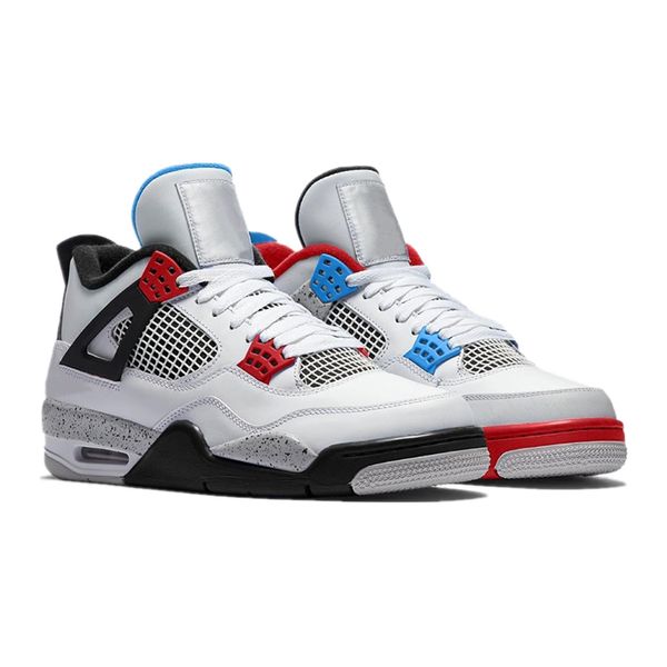 

4 what the 4s 2020 3 white cement blue red basketball shoes factory version mens trainer 2019 new sneakers with box