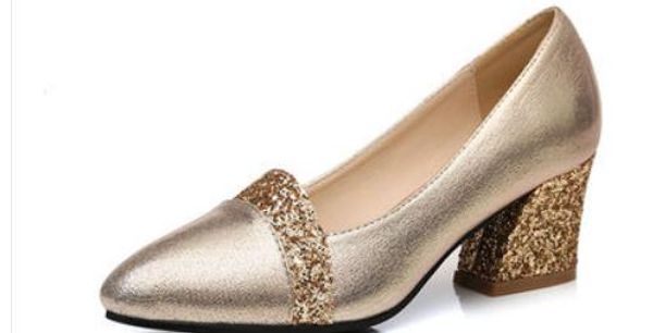 

2019 women's shoes in spring and autumn with new style high heel coarse heel pointed end @2068, Black