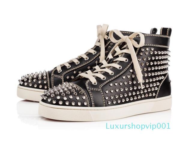 

designer shoes for man womens strass men's flat red bottoms spikes black original box designer sneakers size 35-46 c19 02