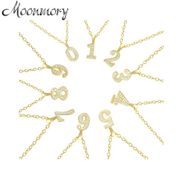 

moonmory 100% 925 sterling silver lucky number zircon pendant necklace for women gift fashion crystal cross necklace jewelry