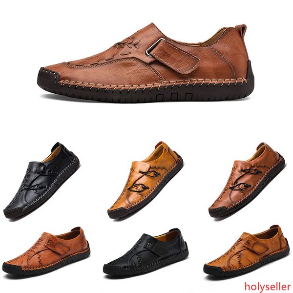 

2020 men s casual leather shoes espadrilles triple black brown khaki breathable outdoor jogging walking shoes main11