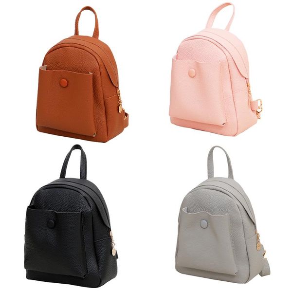 

summer women pu leather pattern mini backpack preppy chic school bag