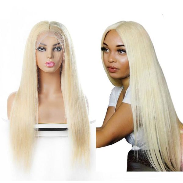613 Blonde Lace Front Wig Human Hair Brazilian Straight Pre