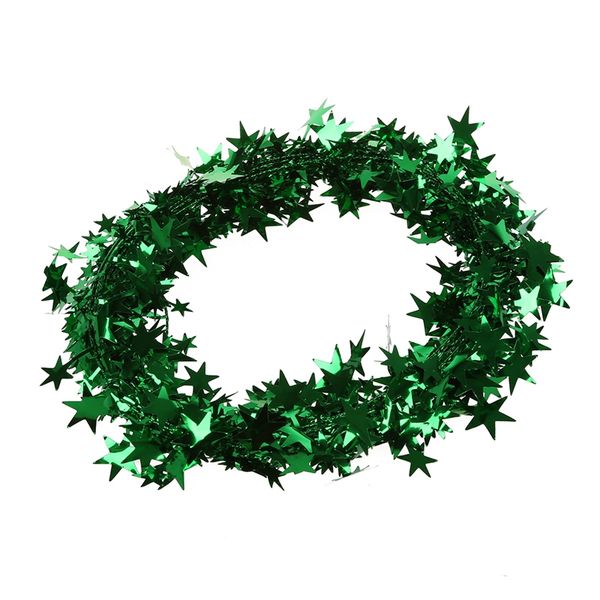 

23 feet green star tinsel garland christmas decoration