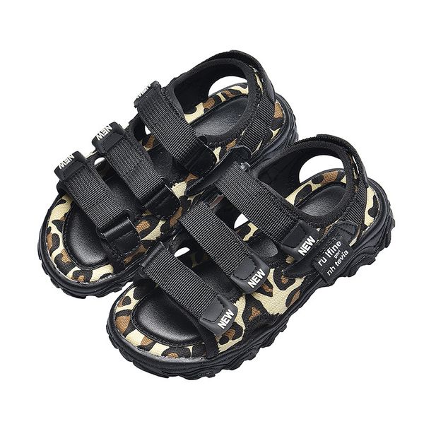 

girls sports sandals summer new children's sandals fashion patchwork soft bottom boys beach shoes casual kids shoes for girl, Black;red