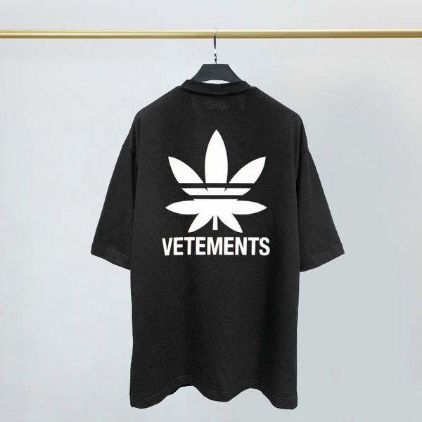

2020 france street men summer short-sleeved and designer t-shirt loose maria mens printed vtm t-shirt women tide logo vetements cotton ckia, Black