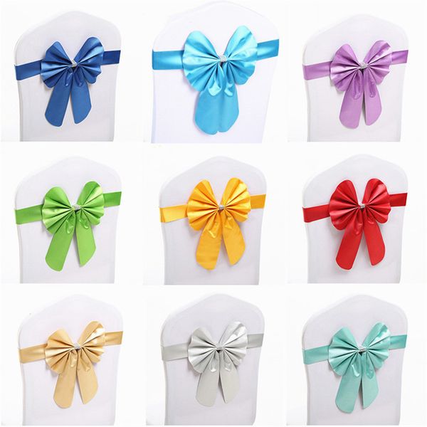 

wed sash chair band silver gold chair sash bow sash stretch 13 colors for chair decoration