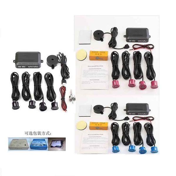 

convenient car led parking sensor kit display 4 sensors for all cars reverse backup radar monitor system parktronic accessories
