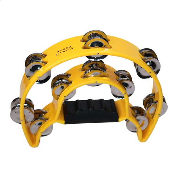 

children double half moon tambourine orff world durable percussion tamborine compact plastic percussion drum