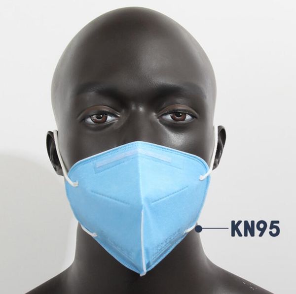 

blue kn95 face mask reusable n95 anti dust anti fog breathable mouth masks non-woven fabric protective masks 5pcs/lot ljja3894