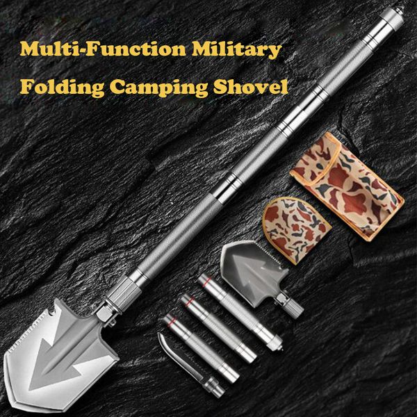 

max length 92cm shovel high-carbon steel shovel outdoor tactical multifunctional shovel folding camping equipment survival tool