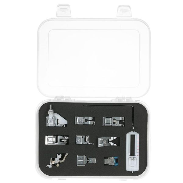 

sewing notions & tools 11/15/42/48pcs knitting crochet domestic machine presser foot set spare parts accessories for singer brot, Black