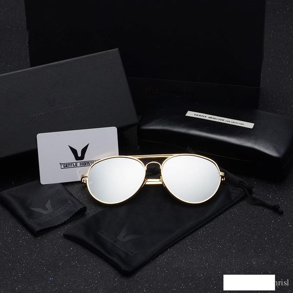 

selling price 016 new south korean v-shaped sunglasses men sunglasses tide thick metal-rimmed glasses, White;black