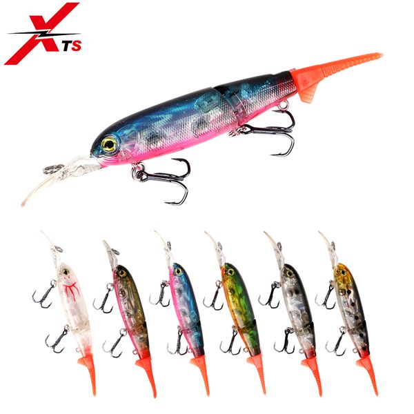 

xts jerkbait minnow crankbait lure ater floating lure 8.6g 90mm 2 jointed sections good quality swimbait wobblers pike carp