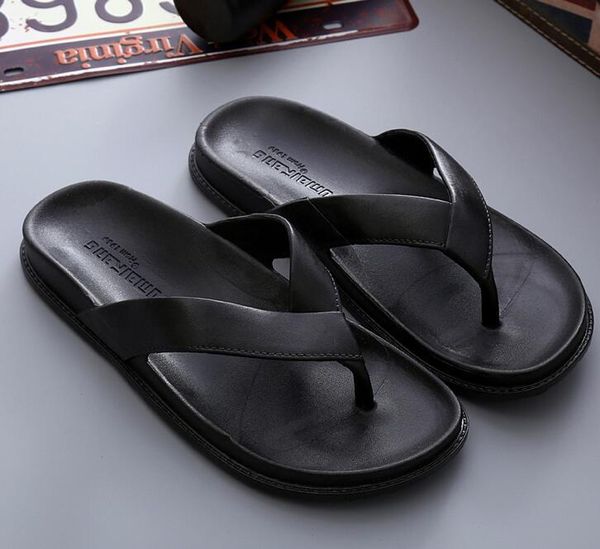 

men slippers chinelo masculino shoes noskid soft sole beach flip flops 36-44 y200706, Black