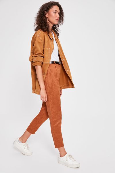 

trendyol cinnamon arched pants twoaw20pl0307, Black;white