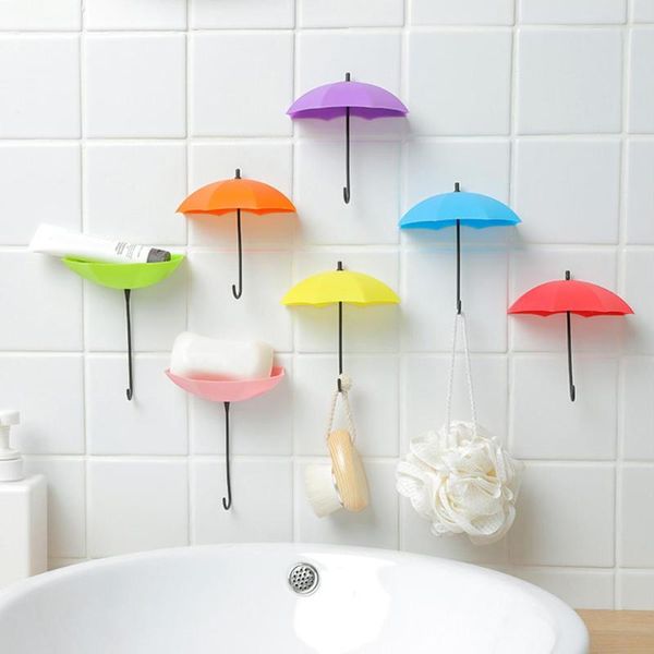 

3pcs umbrella wall hooks decor hanger key rack holder bathroom kitchen organizer