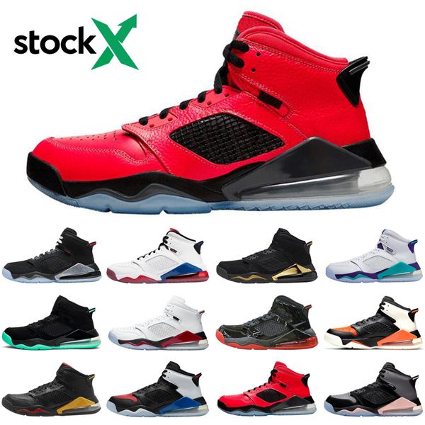 

2020 mars 270 270s stock x mens basketball shoes jumpman black metallic bred dmp grape fire red athletic men trainers sports sneakers, White;red