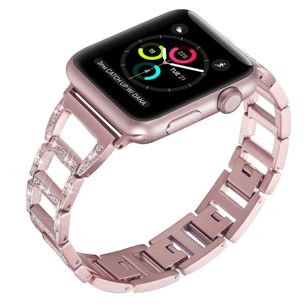 

bands for apple watch 38mm 40mm 42mm 44mm women jewelry stainless steel crystal diamond strap for iwatch series 4 3 2 1