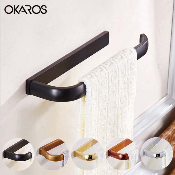 

okaros towel ring towel bar lavatory rack holder solid brass black/chrome/gold/rose golden/antique bathroom accessories