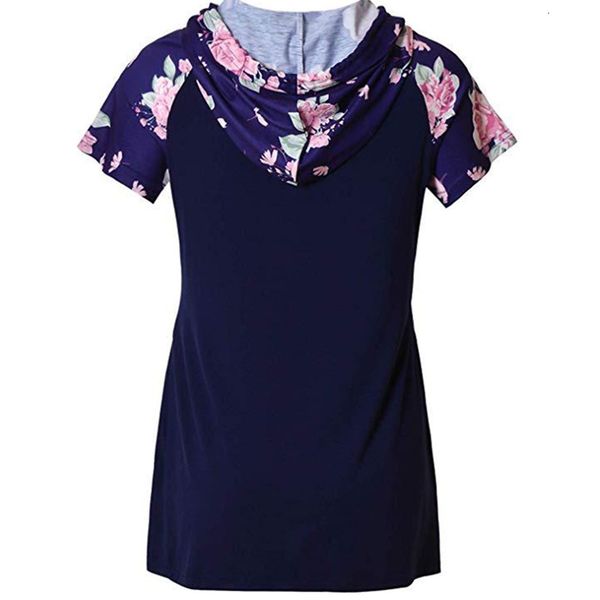 

two types pattern patchwork maternity hoodie short sleeve pregnancy hoodie pregnant women clothes nursing hoodies, White