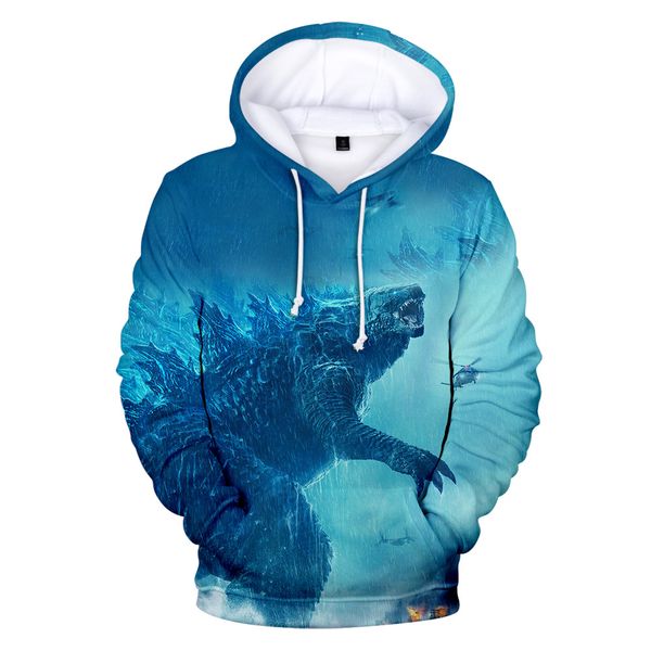 

new store promotion in spring new godzilla monster-godzilla digital printed hooded sweater men and women
