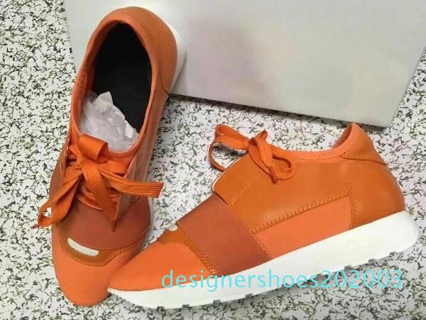 

fashion man woman casual shoes designer sneaker genuine leather mesh pointed toe race runner shoes outdoors trainers with box us5-12 s03 s03, Black