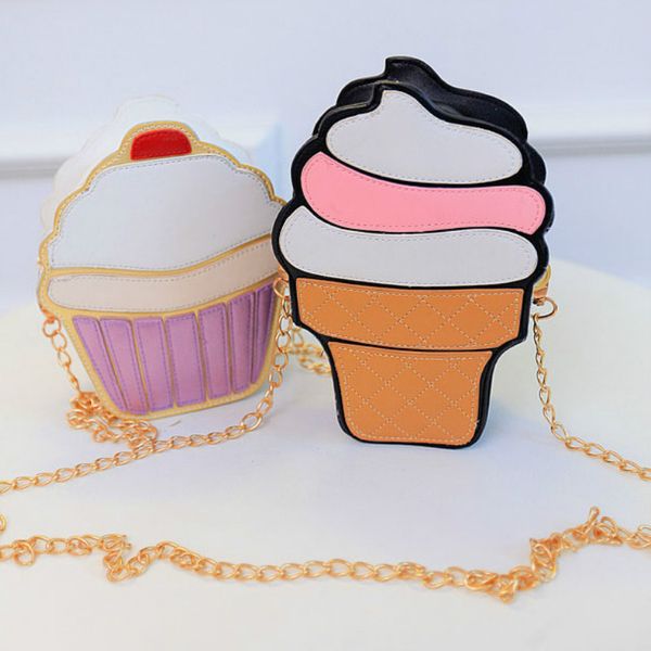 

2020 creative purses and handbags leather cake/ice cream crossbody bags for women clutch purse shoulder bag