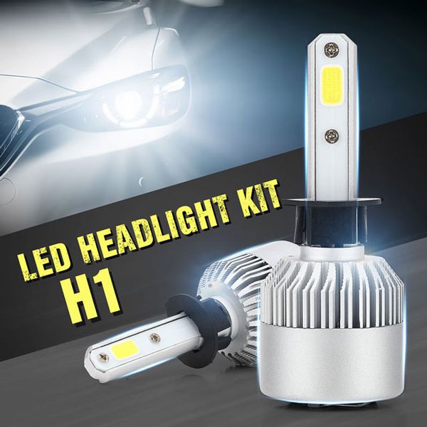 

h1 led headlight kits-flip cob chips 6000k-low beam/fog light 100w white