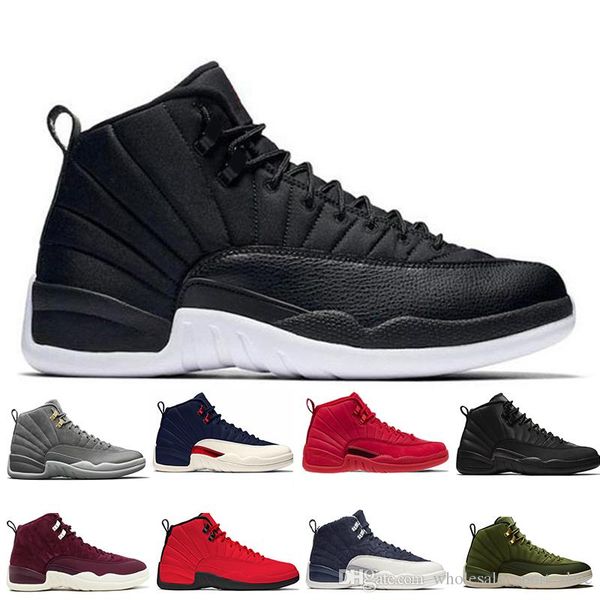 

12 12s Gym red WNTR mens Basketball shoes Michigan International Flight College Navy Flu Game Taxi Wolf Grey men sports sneakers designer