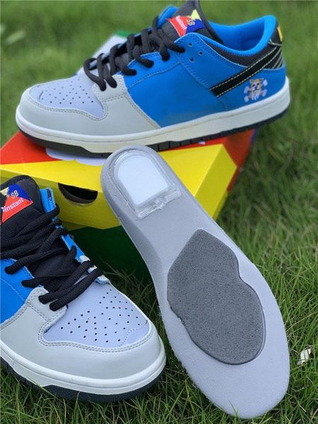 

2020 skateboarding shoes instant skateboards x sb low men running shoes 3m reflective blue hero sports sneakers with box