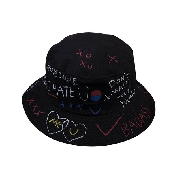 

fashion breathable doodle bucket hat sun protection outdoor cap sunhat bucket hat sun protection outdoor cap sunhat, Blue;gray