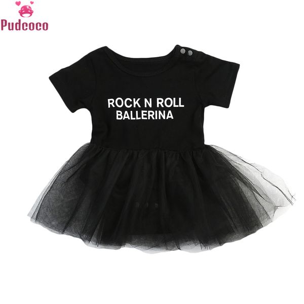 

pudcoco summer black dresses letter ball gown girls dress mesh short sleeve clothing o neck princess girl costume 1-6y birthday, Pink;blue