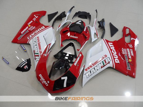 

новый abs инъекция полных обтекатели комплекты подходят для ducati 848 1098 1198 1198s 2007 2008 2009 2010 2011 2012 body набора пользовател