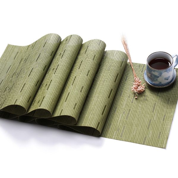 

специальные пвх bamboos скатерть dinning таблица runners изоляции pad hotel home decor мебель кухонные принадлежности украшения