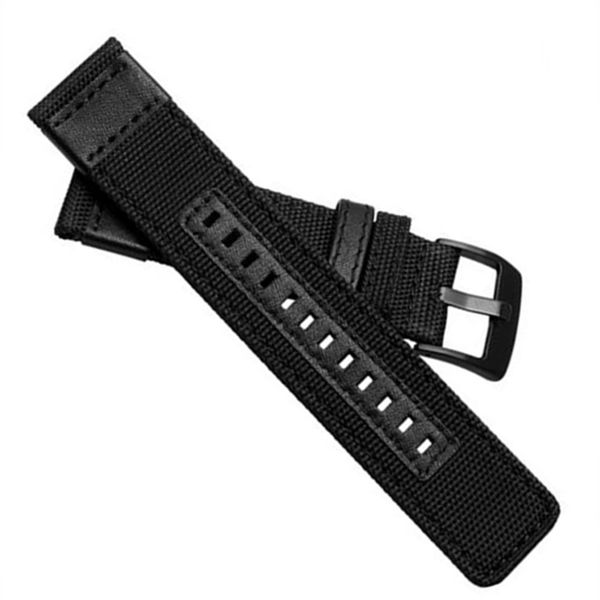 

22mm 24mm canvas nylon mesh watchbands women men sport watches belt accessories for ds watch band strap replace, Black;brown