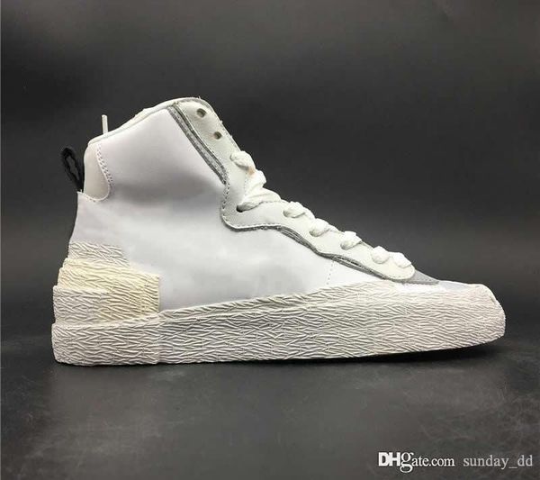 

топ-релиз аутентичного sacai х blazer mid черной белая мужчины женщина кроссовки skate авангардистских первопроходцы спорт кроссовки bv0062